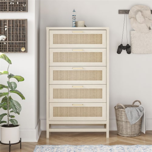 Rattan on sale tall dresser