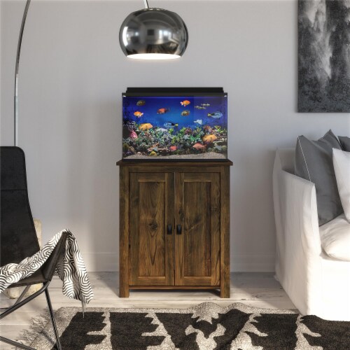 Farmington 10-20 Gallon Aquarium Stand, Rustic Perspective: back