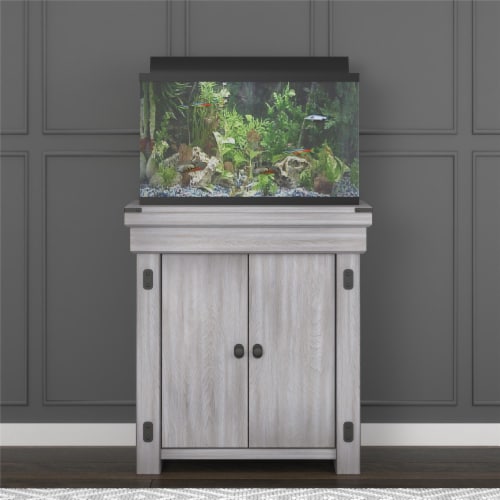 Wildwood 20 Gallon Aquarium Stand, Rustic White, 15.39 x 27.48 x