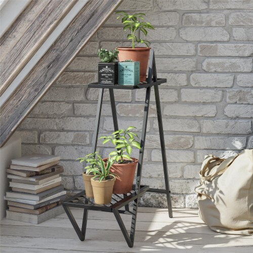 Wallflower Plant Stand, Black Perspective: back