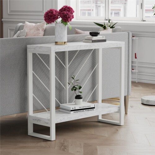 Brielle Console Table, Marble Perspective: back