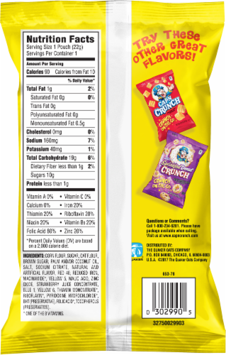 Cap'n Crunch's Crunch Berries Bag Cereal Perspective: back
