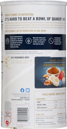 Quaker® Old Fashioned Oats Perspective: back