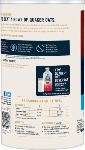 Quaker® Quick Oats Perspective: back