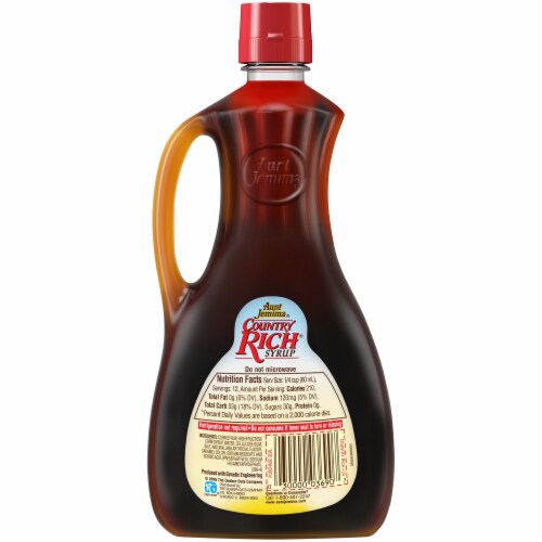 Aunt Jemima Country Rich Syrup Perspective: back