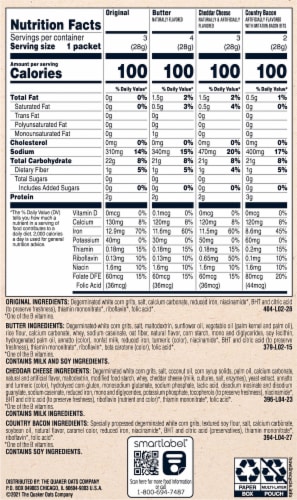 Quaker® Instant Grits Variety Pack Breakfast Perspective: back