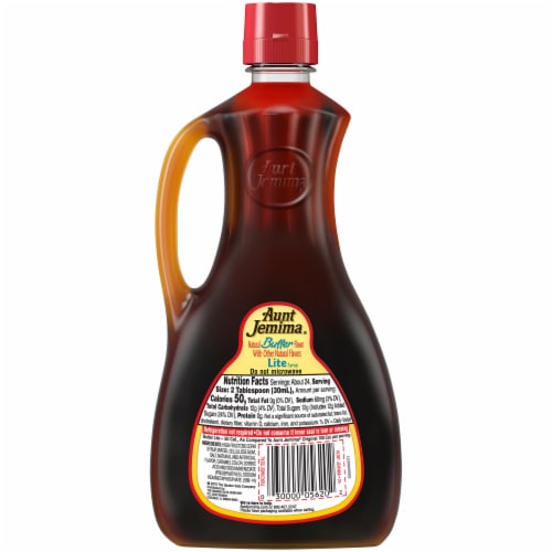 Aunt Jemima® Butter Flavored Lite Syrup Perspective: back