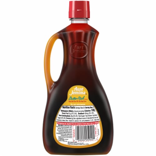 Aunt Jemima® Butter Flavor Rich Pancake and Waffle Breakfast Syrup Perspective: back