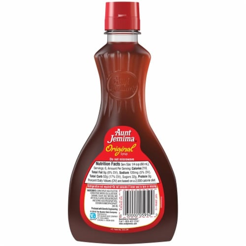 Aunt Jemima Original Syrup Perspective: back