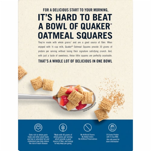 Quaker® Brown Sugar Oatmeal Squares Cereal Perspective: back