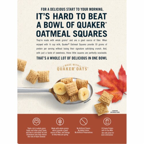 Quaker® Golden Maple Oatmeal Squares Perspective: back