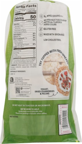Quaker® Apple Cinnamon Rice Cakes Perspective: back