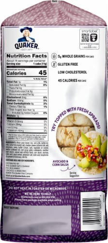 Quaker® White Cheddar Rice Cakes Perspective: back