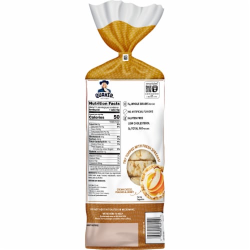 Quaker® Caramel Rice Cakes Perspective: back