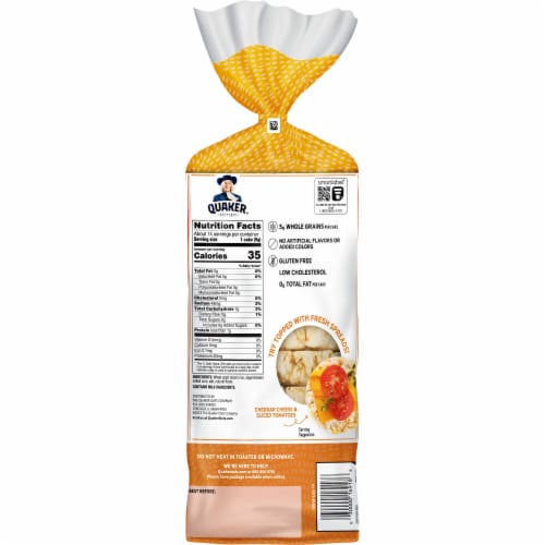 Quaker® Buttered Popcorn Rice Cakes Perspective: back