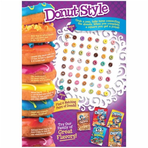 Cap'N Crunch Sprinkled Donut Crunch Cereal Perspective: back