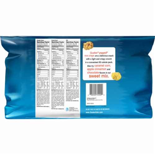 Quaker Savory Mix Rice Crisps Perspective: back