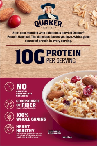 Quaker® Cranberry Almond Protein Instant Oatmeal Perspective: back