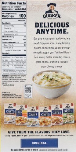 Quaker Original Instant Grits Perspective: back