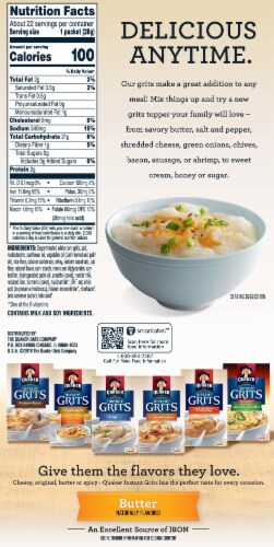 Quaker Butter Flavored Instant Grits Perspective: back