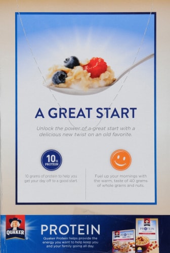 Quaker Protein Cranberry Almond Instant Oatmeal Perspective: back