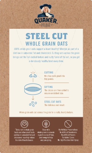 Quaker® Brown Sugar Cinnamon Steel Cut Instant Oatmeal Perspective: back
