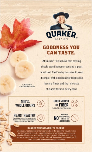Quaker® Banana & Maple Instant Oatmeal Perspective: back