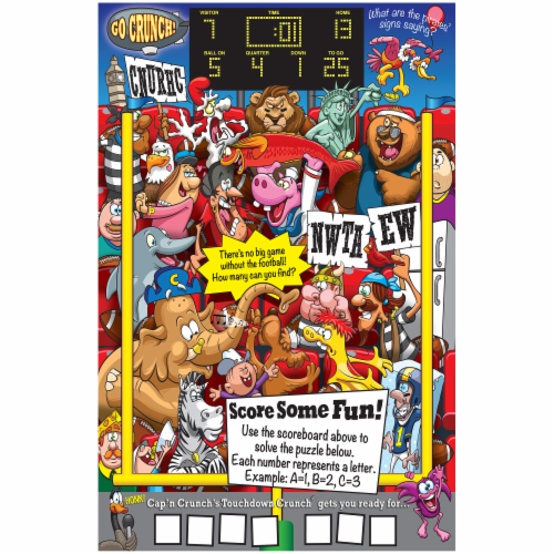 Cap'N Crunch Limited Edition Touchdown Crunch Cereal Perspective: back
