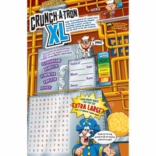 Cap'N Crunch Peanut Butter Crunch Sweetened Corn & Oat Cereal Perspective: back