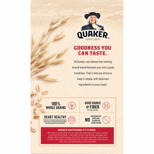 Quaker® Original Instant Oatmeal Perspective: back