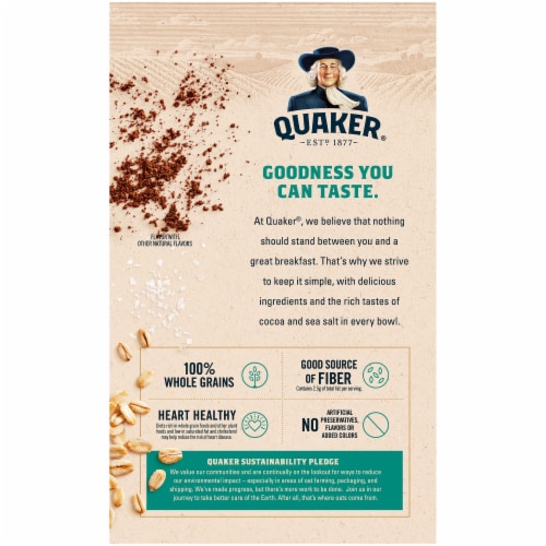 Quaker® Cocoa & Sea Salt Instant Oatmeal Perspective: back