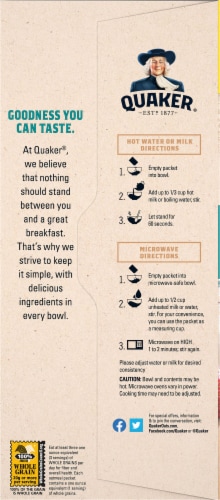 Quaker® Fruit & Cream Instant Oatmeal Variety Pack Perspective: back