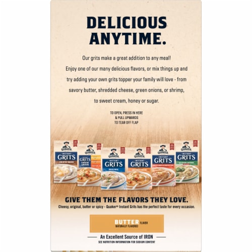 Quaker® Instant Butter Grits Perspective: back