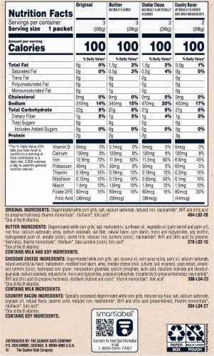 Quaker® 2 Minute Quick Instant Grits Variety Pack Perspective: back