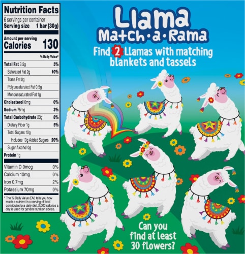 Quaker® Chewy Dipps® Llama-Rama® Granola Bars Perspective: back
