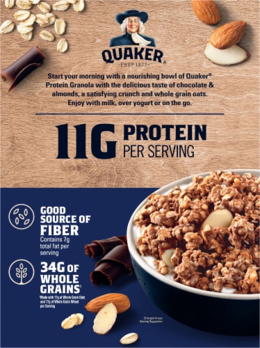 Quaker® Oats Chocolate & Almonds Protein Granola Perspective: back