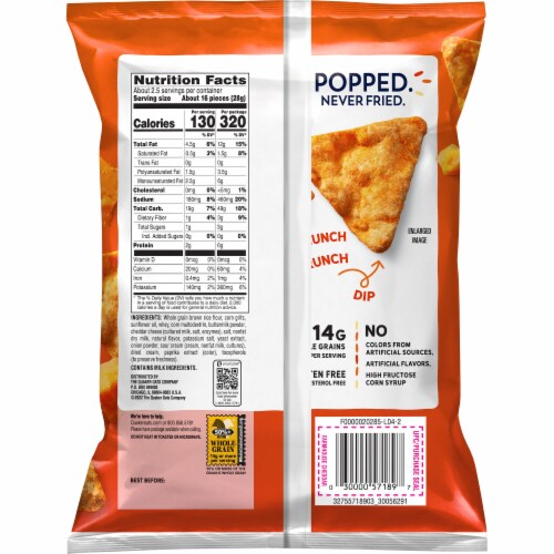 Quaker® Farmhouse Cheddar Rice Chips Perspective: back