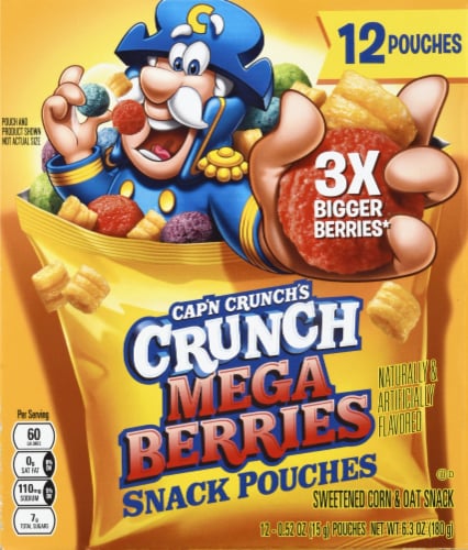 Cap'n Crunch's Crunch Mega Berries Bag Cereal Perspective: back
