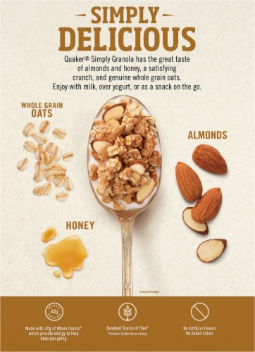 Quaker® Simply Oats Honey & Almonds Granola Perspective: back