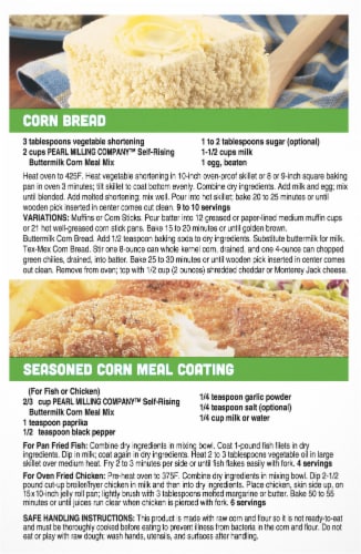 Pearl Milling Company Self Rising White Buttermilk Corn Meal Mix Perspective: back