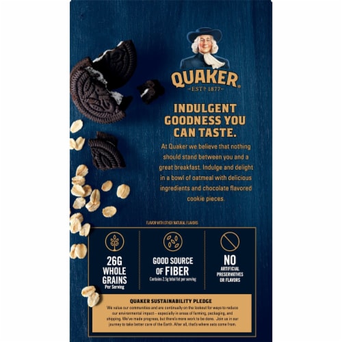 Quaker Cookies & Cream Instant Oatmeal Perspective: back