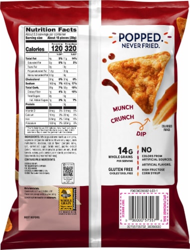 Quaker Tangy Barbecue Rice Chips Perspective: back
