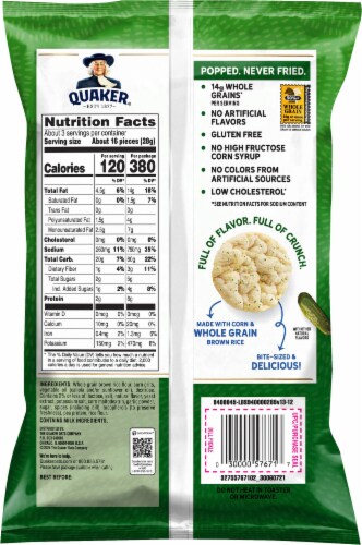 Quaker® Dill Pickle Rice Crisps Perspective: back