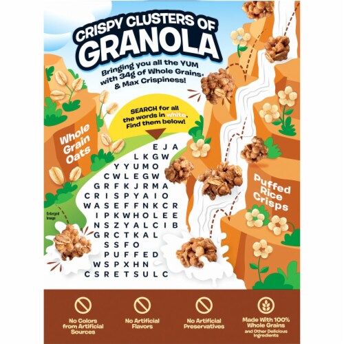 Quaker Chewy Granola Chocolate Crispy Clusters Perspective: back