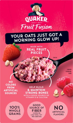 Quaker® Fruit Fusion Raspberry Strawberry Instant Oatmeal Perspective: back