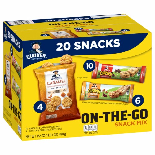 Quaker® On-The-Go Snack Mix Variety Pack Perspective: back