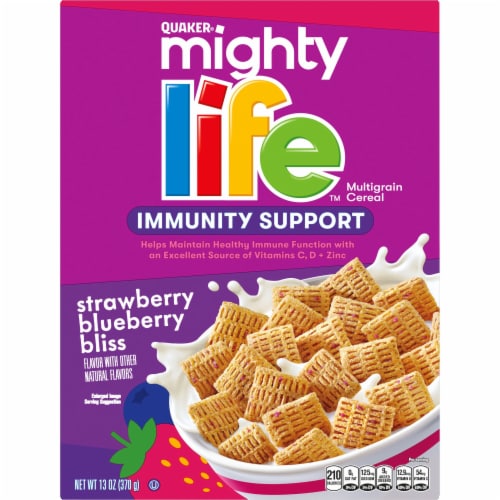 Quaker® Immunity Support Strawberry Blueberry Bliss Mighty Life® Cereal Perspective: back