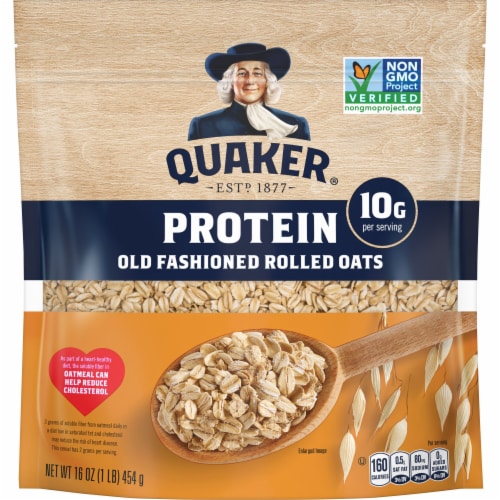 Quaker® Protein Old Fashioned Rolled Oats Perspective: back