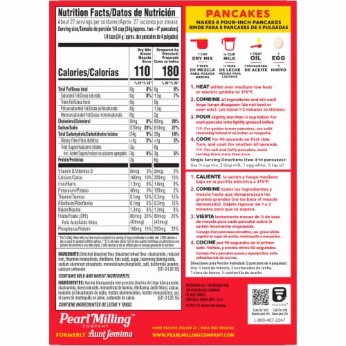 Pearl Milling Company™ Buttermilk Pancake & Waffle Mix 32 Oz Perspective: back
