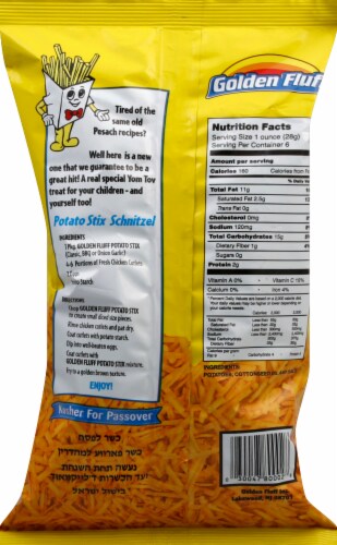 Golden Fluff Classic Potato Stix Perspective: back